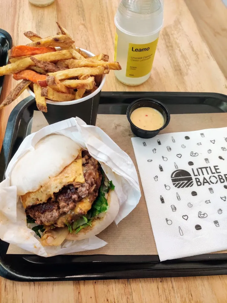 Double Beef Festif French Fries Et Limonade Citron